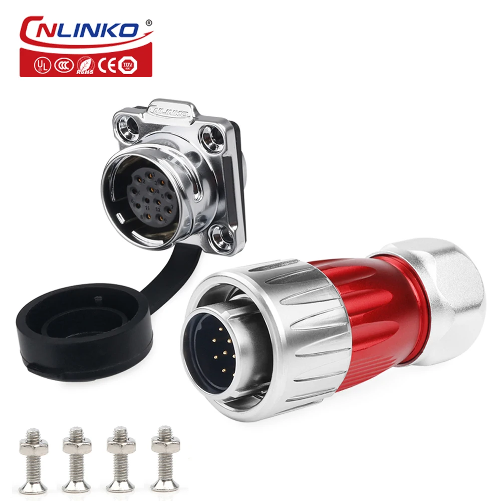 M20 12pin Deutsch Cable Waterproof Connector Mount Ip67 Stable Metal