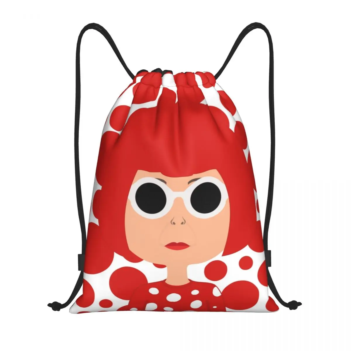 

Рюкзак на шнурке в горошек Yayoi Kusama, спортивная сумка для спортзала для женщин и мужчин, сумка для покупок с абстрактным искусством