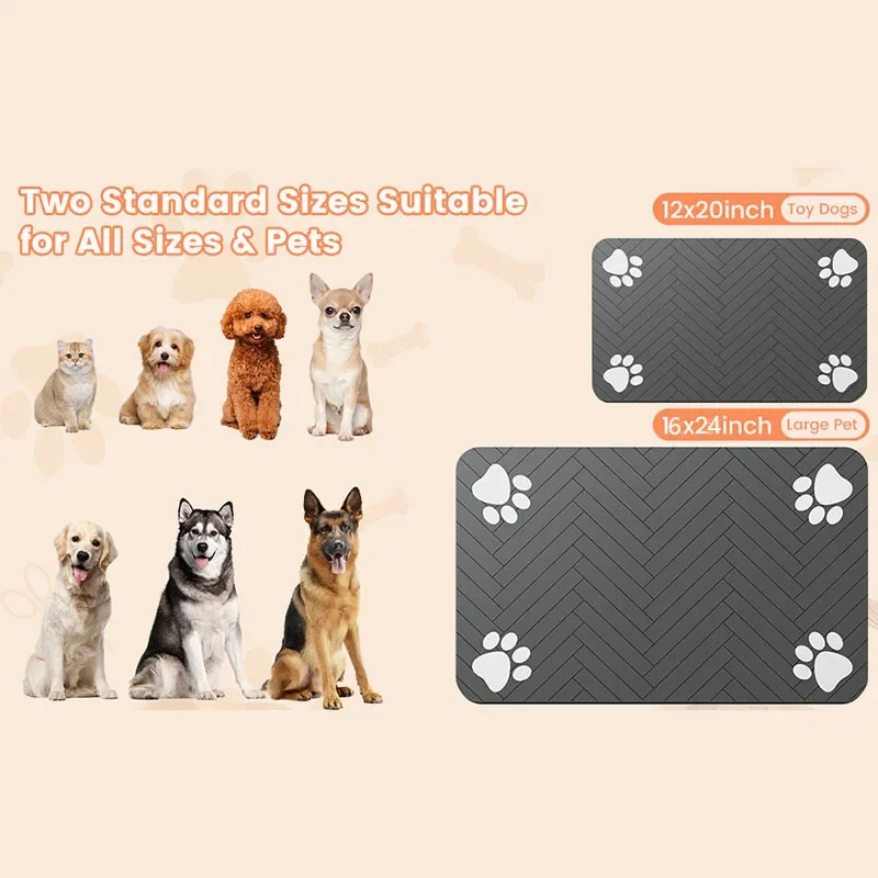 Pet Placemat - Quick-Dry, Waterproof Feeding & Drinking Mat