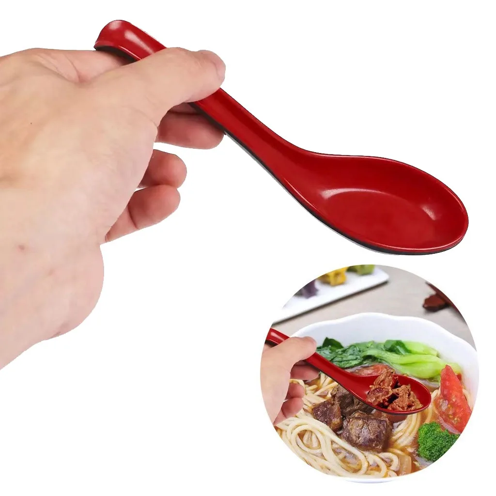 1/3/6pcs Mighty Porcelain Anti-Shock Spoons Japanese Rice Spoon Dumplings Porridge Soup Spoon Restaurant Bar Kitchen Cutlery soup spoon porcelain spoon
