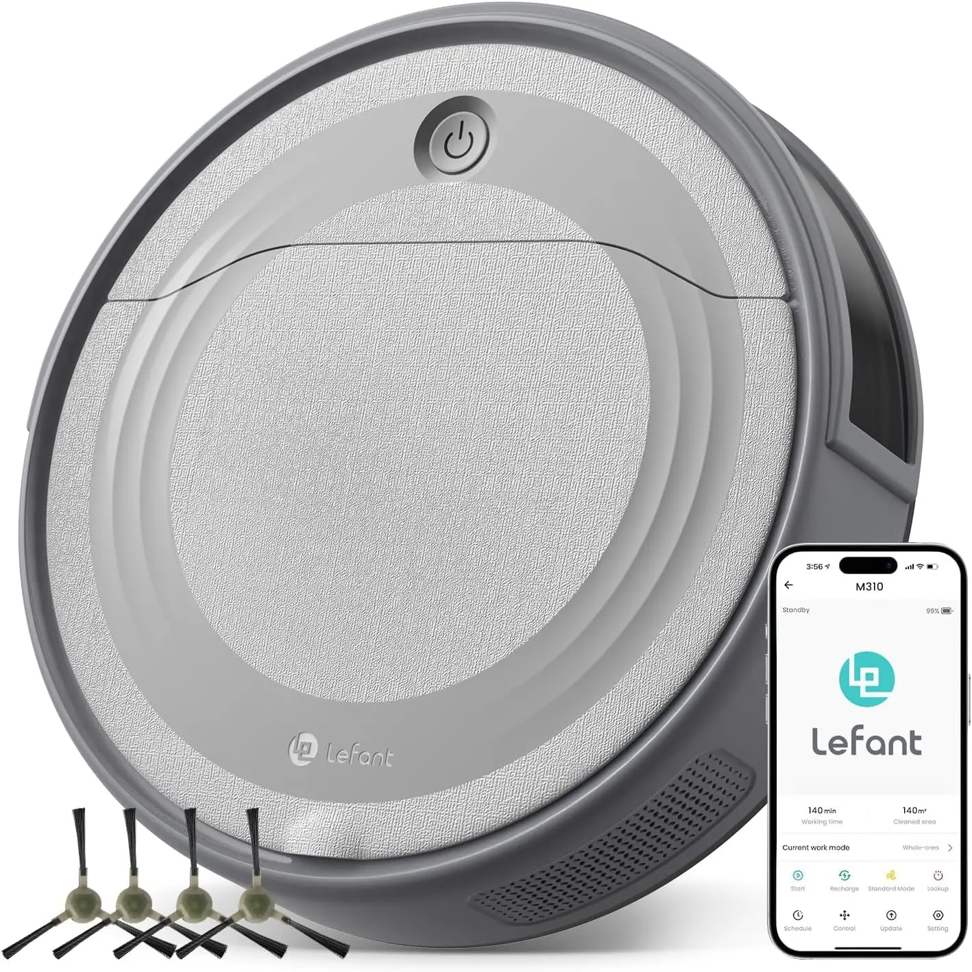 Robot Vacuum Cleaner-4500Pa Powerful Suction, PreciSense Obstacle Avoidance, Slim, Quite, 140 Mins Self-Charging Rob