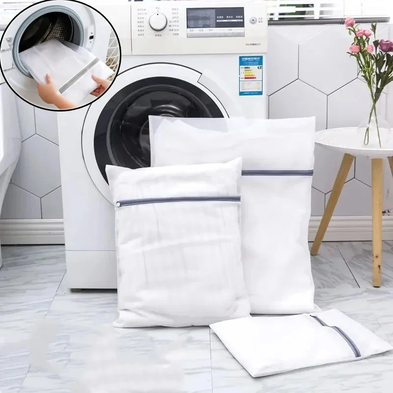 Laundry Bag 3pcs zipper mesh polyester fine mesh baskets washing machine bra bags
