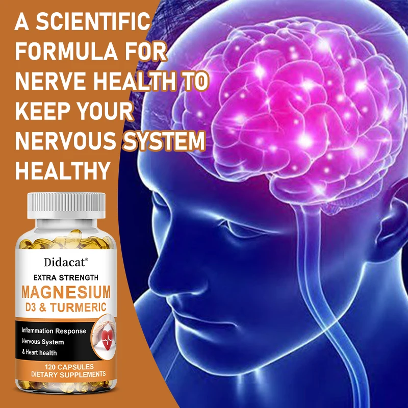 High Absorption Magnesium Capsules 500 Mg - Helps Improve Muscle, Sleep, Joint, Bone, Immune, and Cardiovascular Health