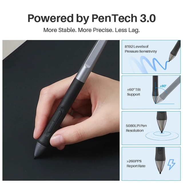 Multi-colored Graphics Tablets Huion Inspiroy 2 S/M/L Digital Tablet Professional Design Drawing Tablet Portable Signature Pad 5