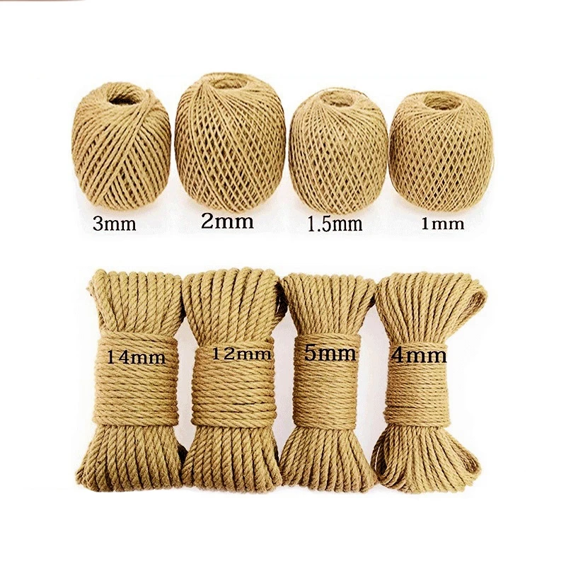 Natural Cotton Macrame Cord 1/2/3/5/8/10mm Rope Ribbon String Sewing DIY Handmade Thread Twine Weave Home Accessories Decoration