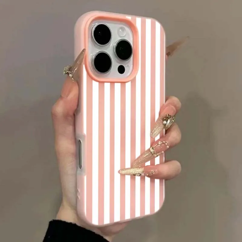 Luxury Pink Leopard Print Shockproof 2-in-1 Phone Case