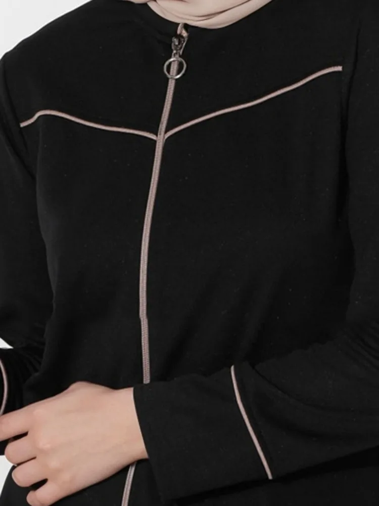 2024 New Islam Abaya Dress Solid Abayas for Women Sporty Robe Femme Muselmane for Europe and Dubai America