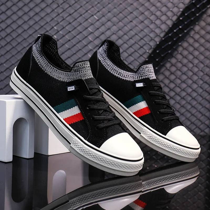Canvas Men's Shoes New Spring Breathable Thin Anti Odor Casual Fashion Board Shoes One Step Lazy Shoes 3