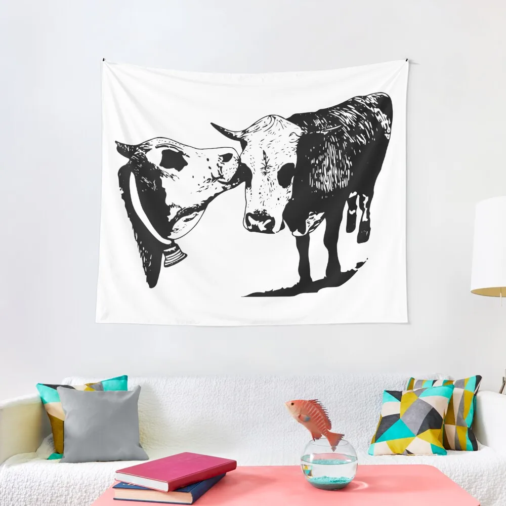 

Cow Love 3 Tapestry Korean Room Decor Room Decoration Aesthetic Wall Deco