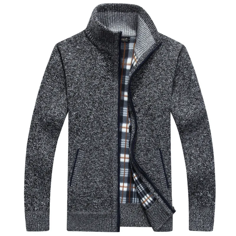 

Knitted Mens Sweater Cardigan Coat Casual Faux Fur Wool Sweater Jackets Men Knitting Sweater Plus Size Warm Cardigan Men Sweater