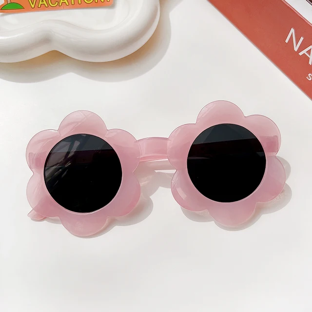 New Kids Sunglasses Children Round Flower Sunglasses Girls Boys Baby Sport Shades Glasses UV400 Outdoor Sun Protection Eyewear c2597-12