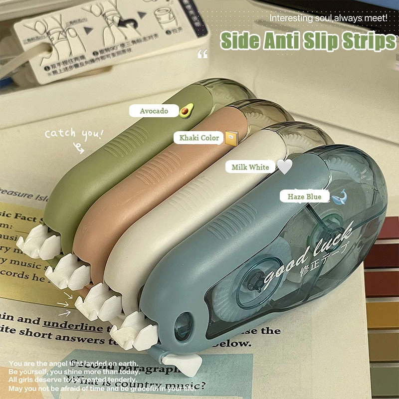 Correction Tape With High Aesthetic Value Four Colors Large Capacity Correction Tape With Flip Cover Silent and Smooth Student correction tape