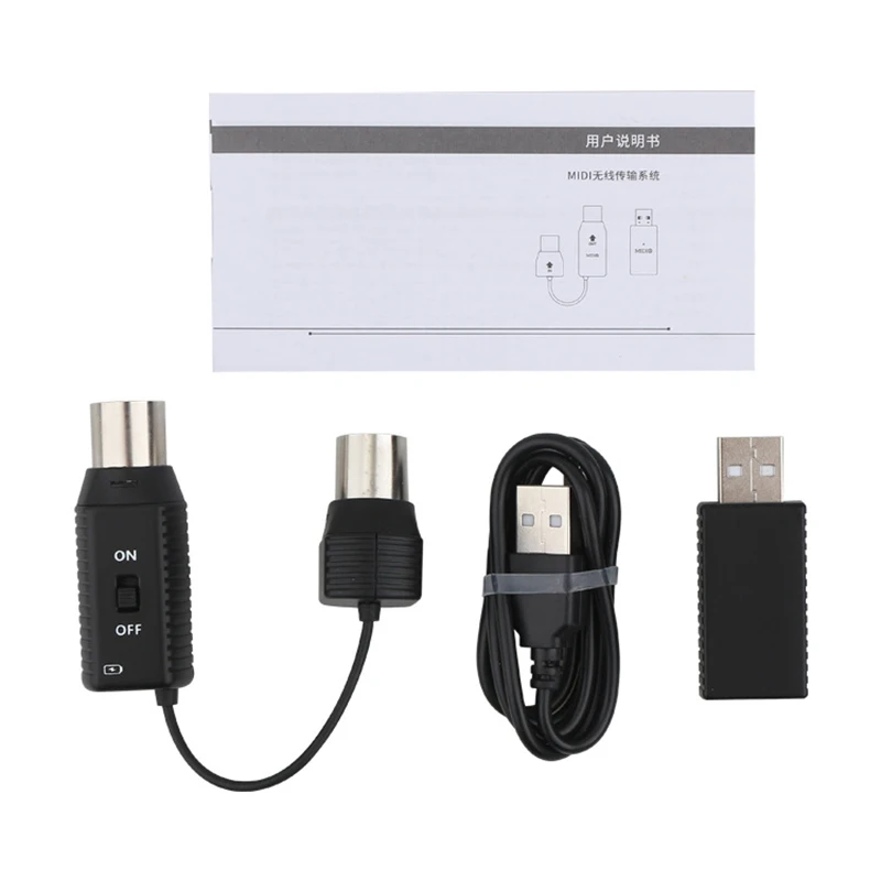 M-VAVE MS1 MIDI Adapter System Wireless 5-pin DIN USB Interface MIDI Master Adapters Piano Keyboard To Device Connecto