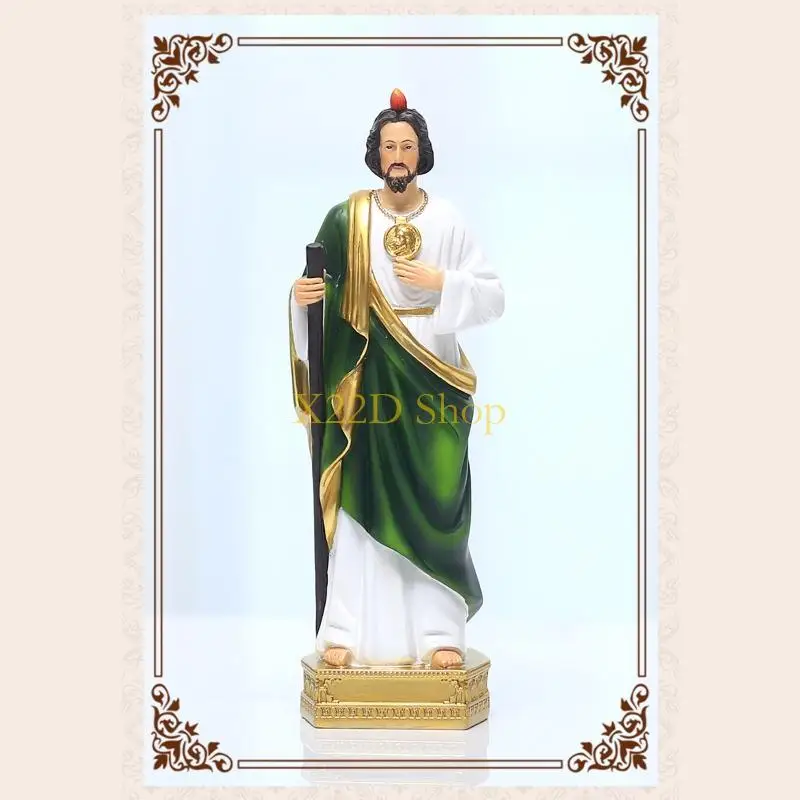 X22D Jude Statue Catholic Christian Hand Painted Holy Religious Figurine