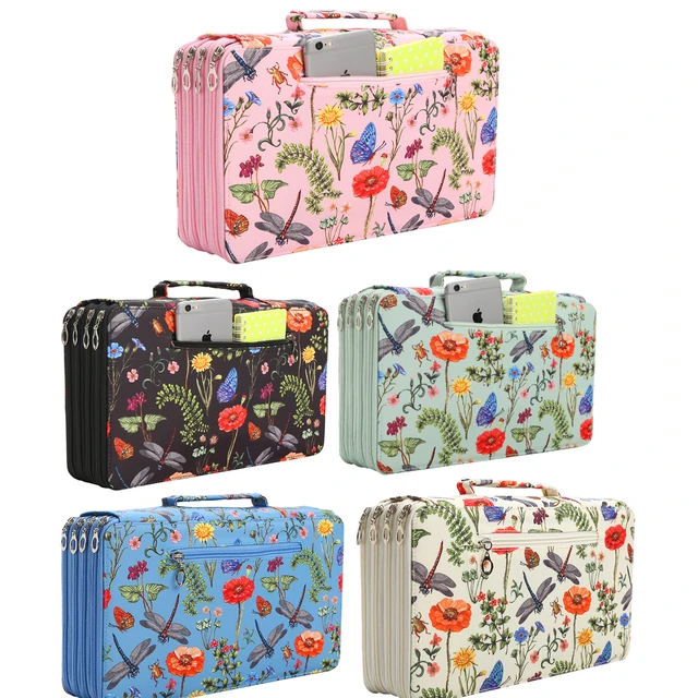 New Pencil Case 200 Slots Pencil Holder Pen Bag Large Capacity Pencil  Organizer Colored Pencil Box with Printing Pattern Flower - AliExpress