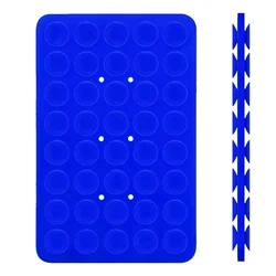 Silicone Dual - Sided Suction Cup Phone Mount - Hands - Free Mobile Stand & Travel Essential (Dark Blue)