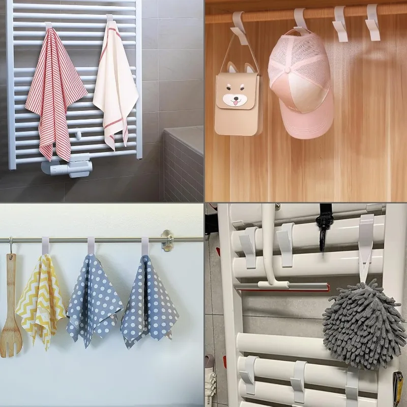Multifunctional Hooks Towel Holder Kitchen Hook 5/10PCS Hooks Radiator Heating Universal Bathroom Kitchen Door Hanging