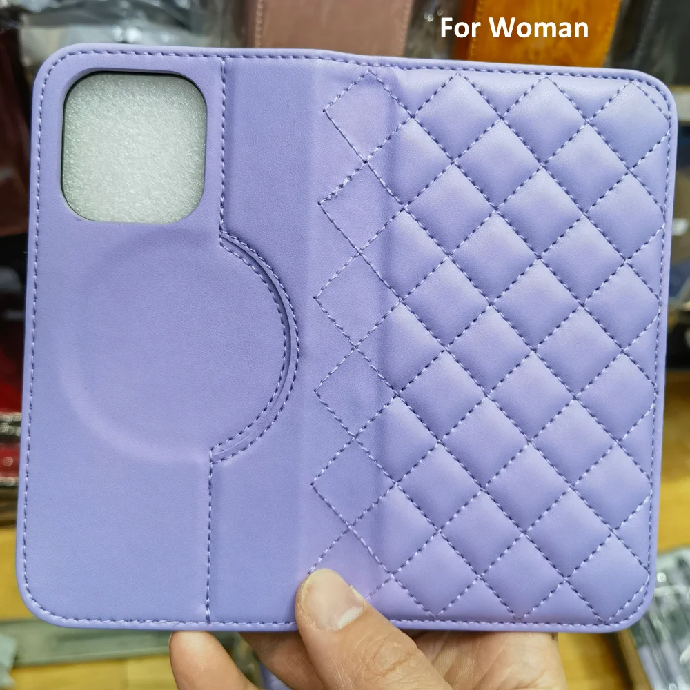 For Magsafe Wallet Leather Flip Case For iPhone 12 13 14 15 16