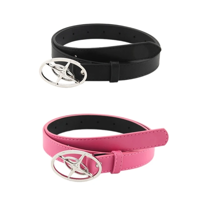 

Fashion Hot Girls PU Belt with Metal Buckle Waist Belt Fashion Enthusiasts Belt Coat Dress Female Wide Formal Waistband