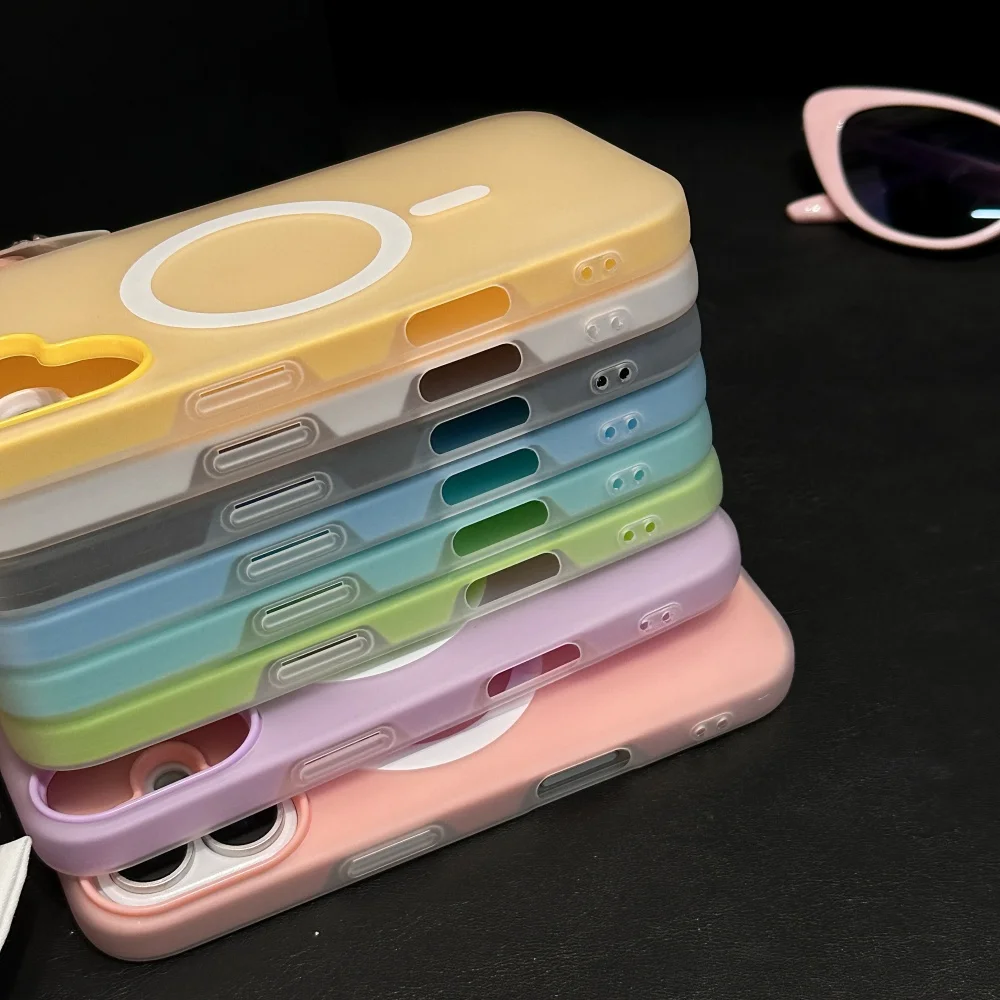 Luxury Candy Magnetic Clear 2-in-1 Phone Case Cover