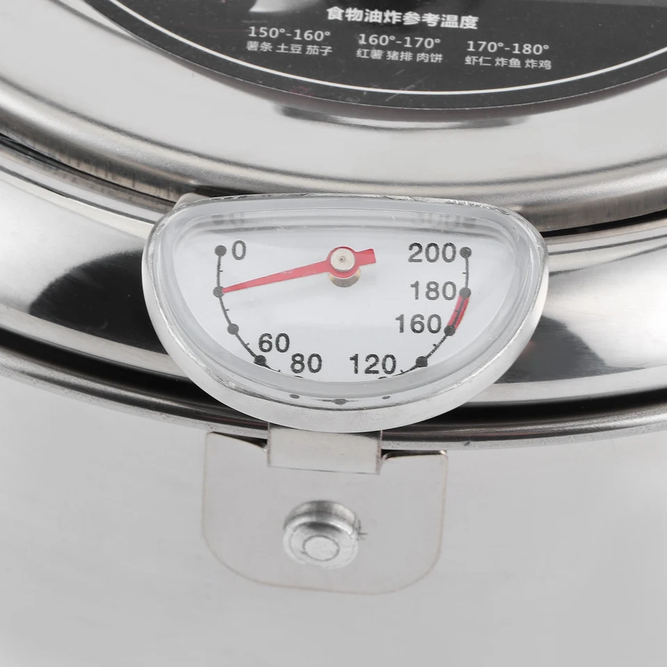 Marmite Japonaise Tempura Avec Thermomètre - Friteuse Inox 24 Cm Compatible Induction - Pour Poulet, Crevettes, Frites