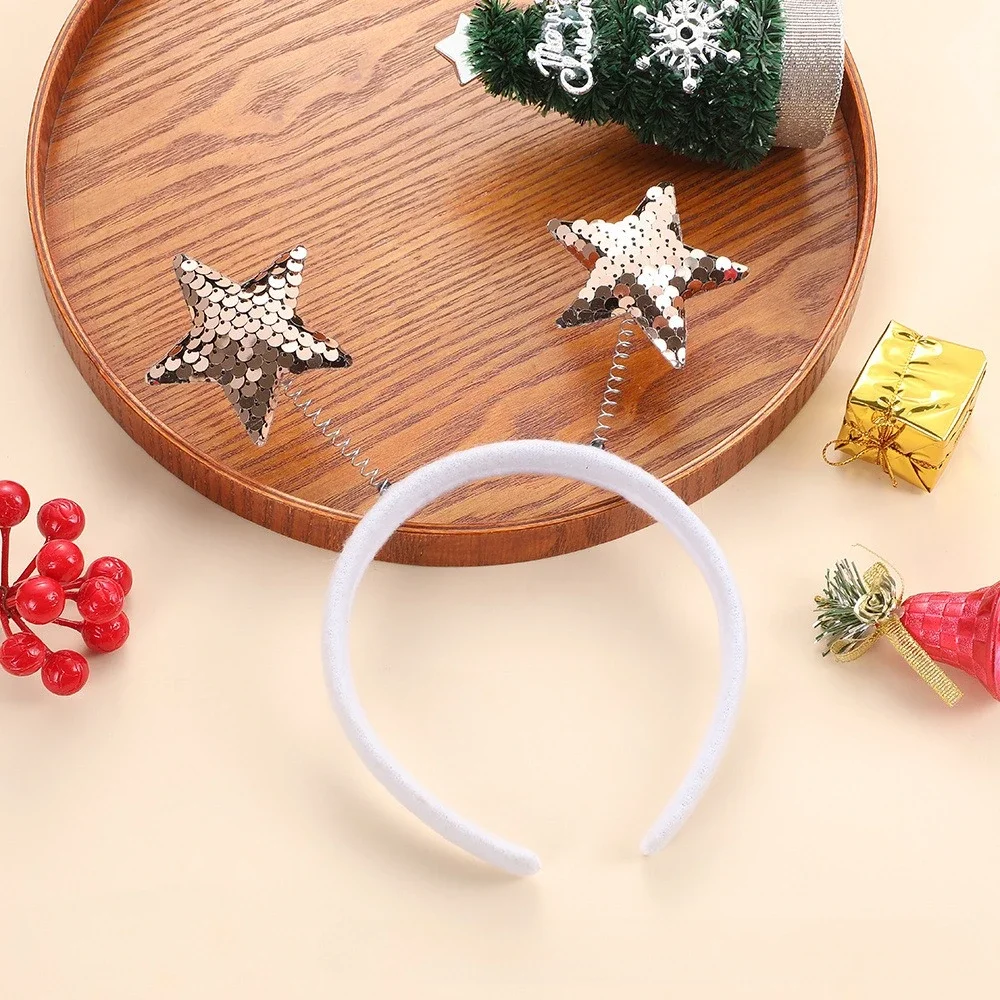 Christmas Pentagram Headband Santa Claus Snowman Cute Headband Holiday Adult and Children Headwear Headband