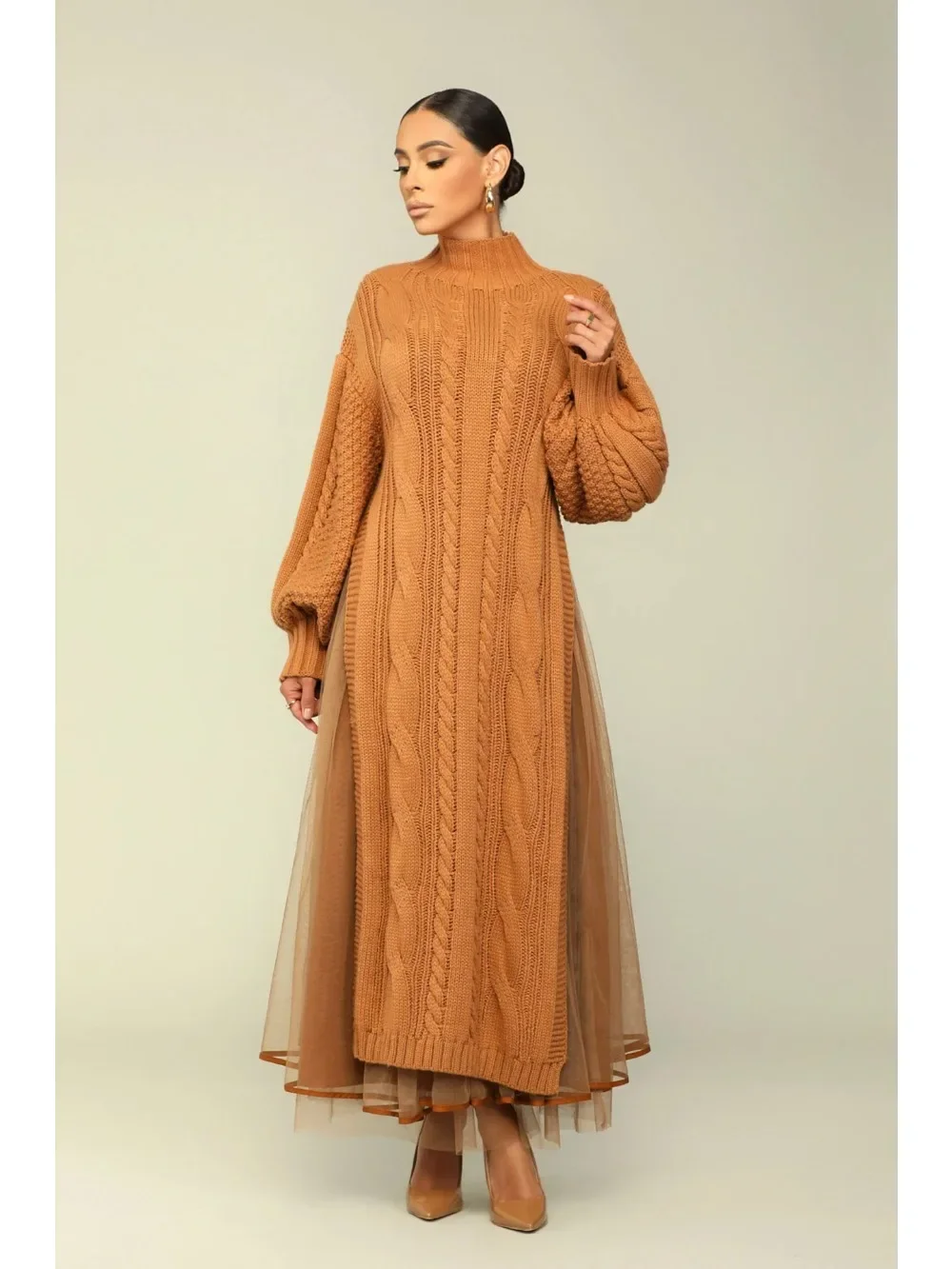 Muslim Women Knitting Dress Modest Robe Vestidos Dubai Saudi Arabic Morocco  Abaya Jalabiya Eid Ramadan Knitted Dresses Abayas - AliExpress 200000345