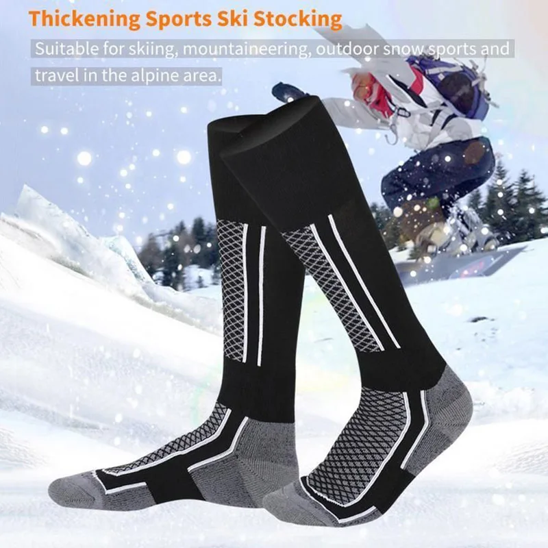 1 par de calcetines térmicos cálidos de invierno para hombre, calcetines gruesos de algodón para deportes, Snowboard, esquí