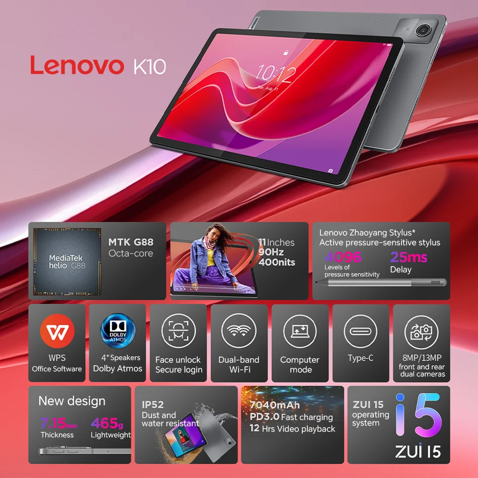 レノボ　Lenovo　tab タブレット　M11　美品　グローバル版 K10 Lenovo-グローバルROMタブ,k10,m11,lte,wifi,mtk helio,g88