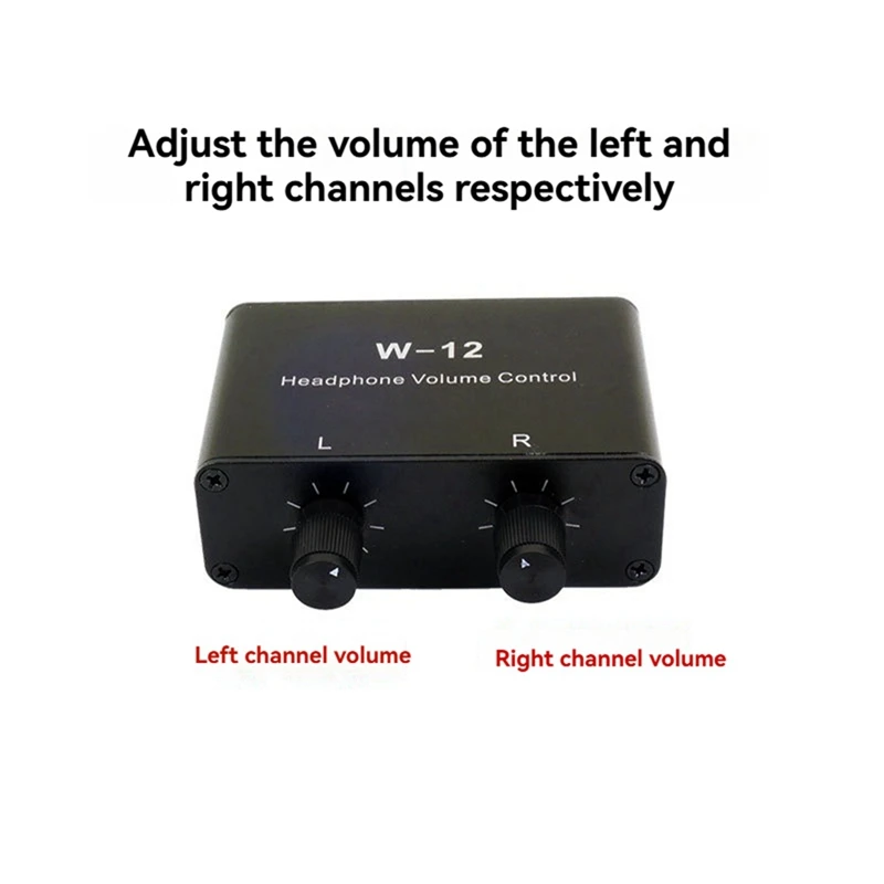 B03B-Sound Controller Headphone Volume Control 3.5Mm + 6.35Mm Stereo Volume Controller Adjustment For Left And Right Channels