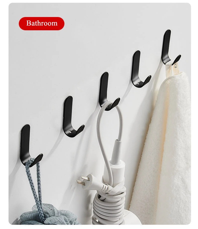 Multifunctional wall hook hanging on a wall in the bathroom | Brookline Shop
