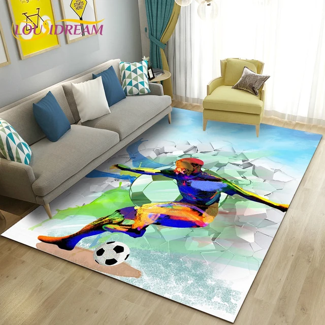 Bedroom Football Field Carpet  Large Carpets Children Room - 3d Kids Room Soft  Floor - Aliexpress