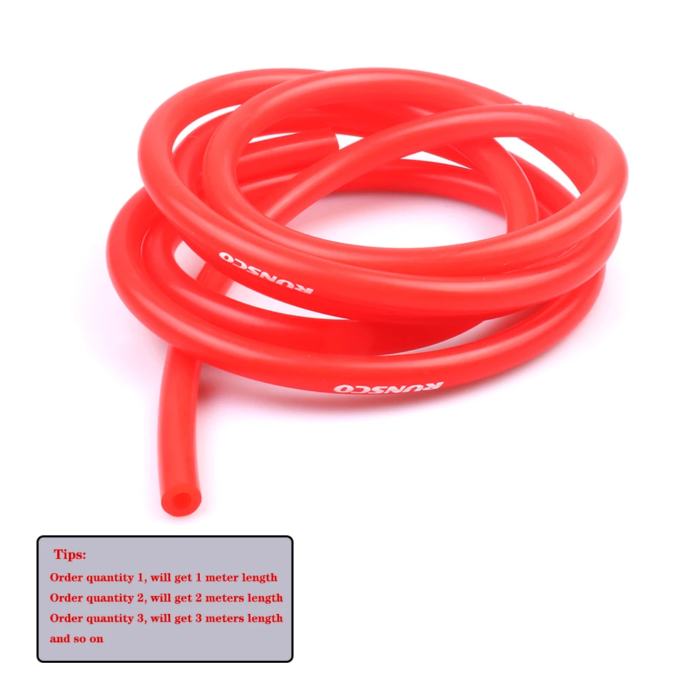 RED 3 Meter Silicone Hose For High Temp Vacuum Lines | Engine Bay Dress Up, 4mm ID