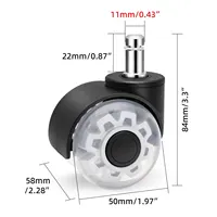 ล้อเลื่อนไร้เสียงอเนกประสงค์5ชิ้นสำหรับสำนักงานล้อฐานเก้าอี้ยางแบบนิ่มปลอดภัยลูกกลิ้งอุปกรณ์เหล็กเครื่องตกแต่งบ้านล้อเก้าอี้สำหรับโต๊ะทำงาน 6