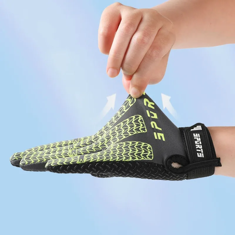 Kids Fishing Gloves Full Finger Sweatband Non-Slip Spring Skate lure Bicycle Outdoor Camping Climbing Fitness Gloves fishing gloves