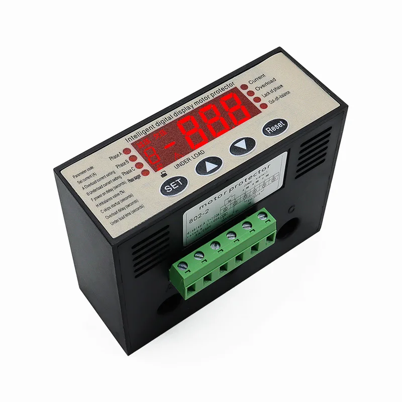 Intelligent Digital Display Motor Protector AC220V AC380V 100A Phase Imbalance Protection
