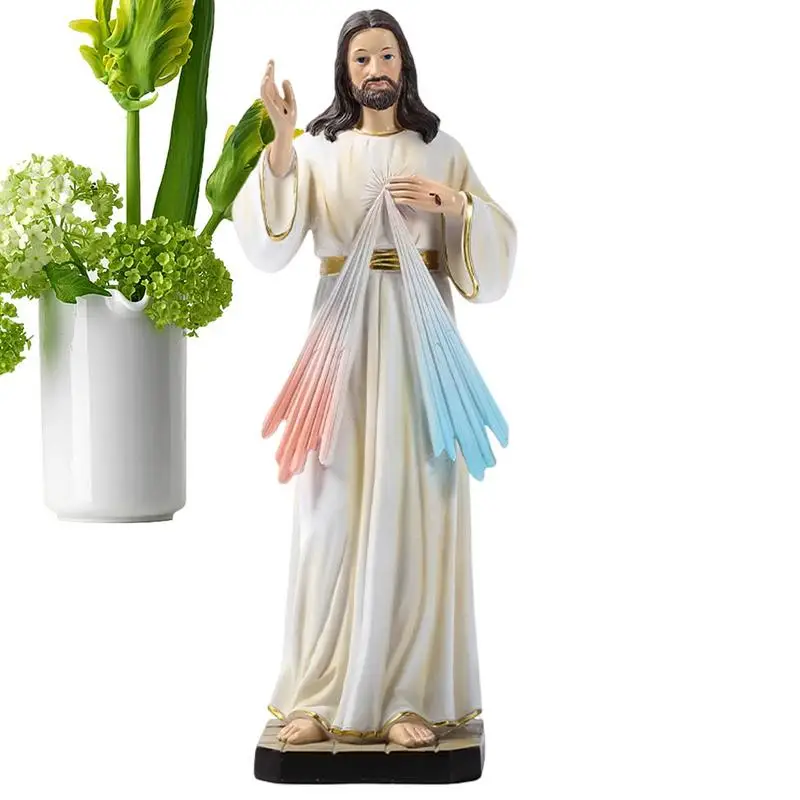

Jesus Christ Statue Holy Christus Sculpture Religious Decorations For Home Saints Statues Christian Garden Décor Raise Hand