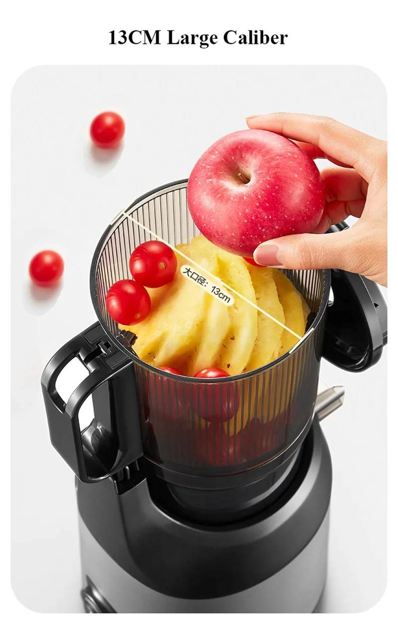 Tabletop 13CM Large Caliber Juicer 220V Carrot Vegetables Squeezing Juicing Machine Residue-juice Separation Kitchen Use 3