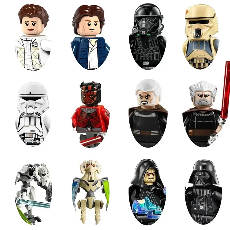 

PG630-PG633 PG644 PG645 PG760 Star Wars Mini Robot Figure Toy Bricks Assembling Doll Building Blocks Child's Birthday Present