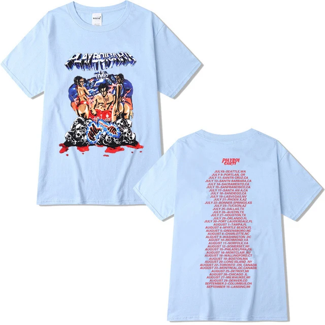 2022 T Shirts Rap Playboi Carti European American Cotton TShirt 3