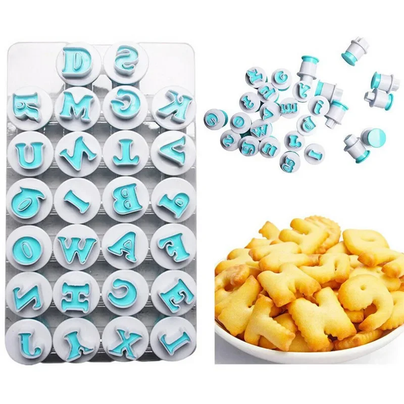40-Piece Alphabet & Number Fondant Cutters Set - Letter Cookie Molds For Baking, Cake Decorating, Crafts - View #10