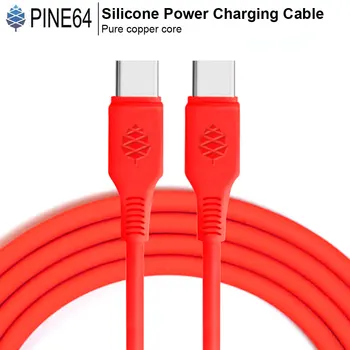 Pine64 USB C타입-C타입 실리콘 전원 충전 케이블, Pinecil 전기 납땜 다리미, Pinephone 및 Pinebook Pro