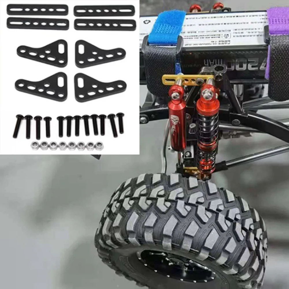 A52T SCX10 TRX4 TRX6 1/8 1/10 원격 제어 클라이밍 카 메탈 더블 쇼크 업소버 브래킷 댐퍼 마운트 스탠드
