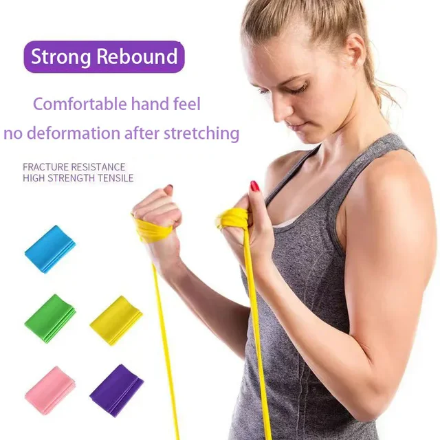 15M Yoga Pilates Resistance Band Training Stretch Bands Physical Therapy Lower Body Home Gym Sports Strength Elastic Exercise 4