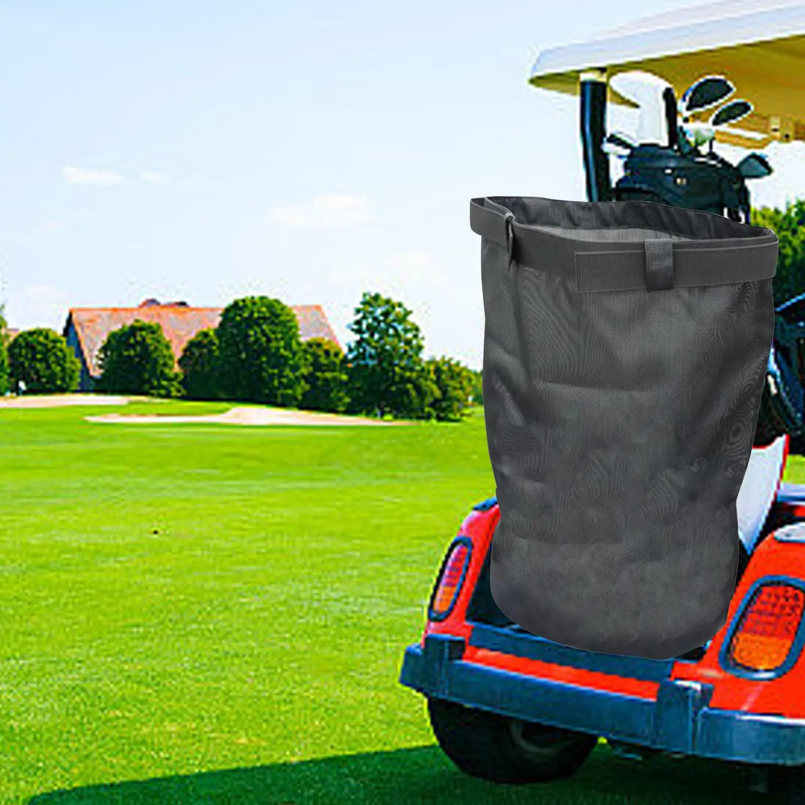 

Golf Cargo Bag Organizer Net Mesh Bag Foldable Carrying Bag Container Pouch Golf Cart Storage Bag for Traveling Garage Outdoor