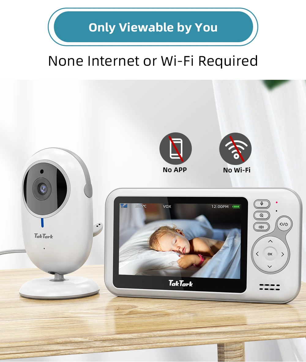 S3d8708de21ee46a0b422dd50eb460ef4Q 4.3 Inch Video Baby Monitor With Digital Zoom Surveillance Camera Auto Night Vision Two Way Intercom Babysitter Security Nanny