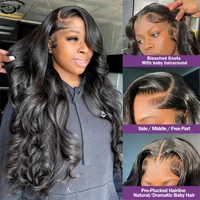 Perruques en cheveux humains ondulés densité 250, Lace Front HD transparente 13x6 pour femmes, Lace Frontal pré-épilée brésilienne 13x4 360 3