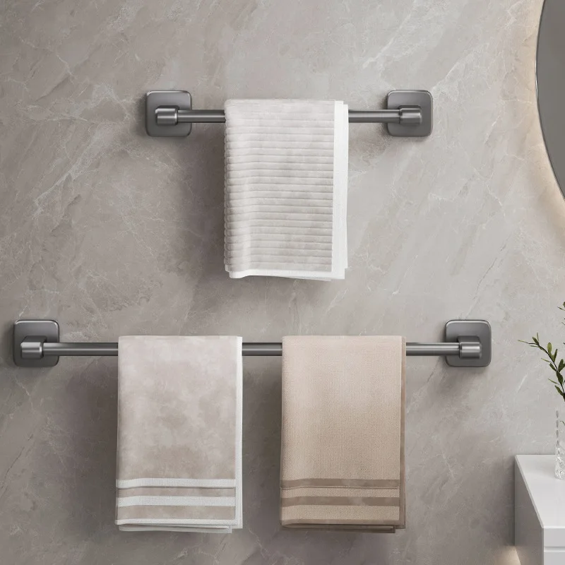 towel rack, space aluminum, non-perforated bathroom, towel rail, toilet, shelf, washroom, bath rack