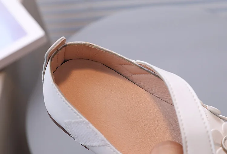Retro-Lederschuhe im britischen Stil für Kinder und Mädchen, rutschfeste, weiche Sohle, lässige Lederschuhe für Babys, Prinzessin, elegante Blumenschuhe – Detail 16