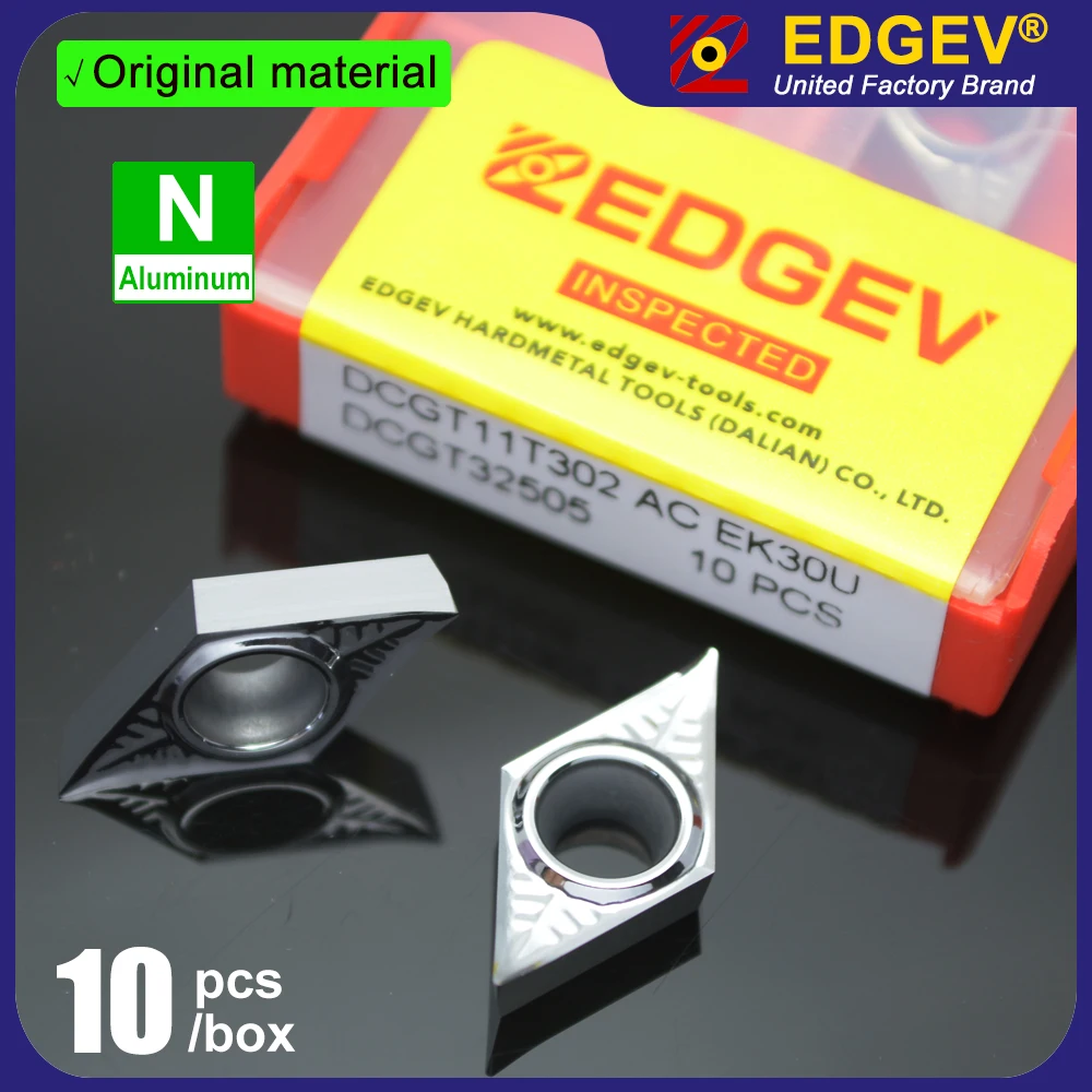 Lot De 10 Plaquette Carbure DCGT070202 / 070204 / 070208 AK H01 – Idéales Pour Usinage Aluminium CNC